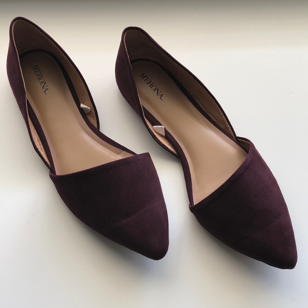 Pointy toe d’orsay flats
